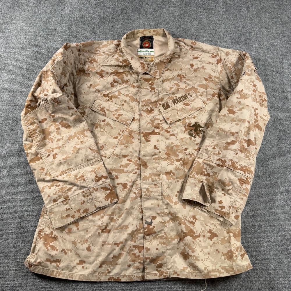 USMC Combat Utility Blouse Mens LG-LNG Desert Marpat Camo Digital EGA Jacket